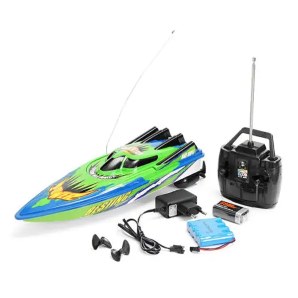 Lcll-Rc Boat Radio Remote Control Twin Motor High Speed Boat Rc Racing Toy Gift For Kids Eu Plug 1