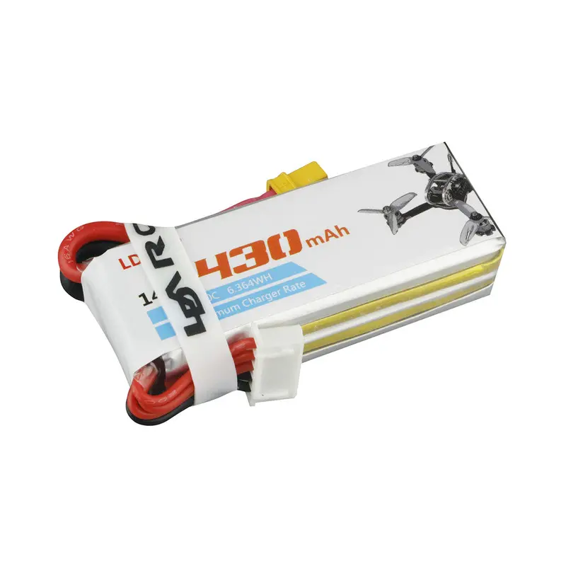 Ldarc 4S 14.8V 430Mah 80C Lipo Battery Xt30 Plug For Et85 Beta85x Rc Drone Fpv Racing 1