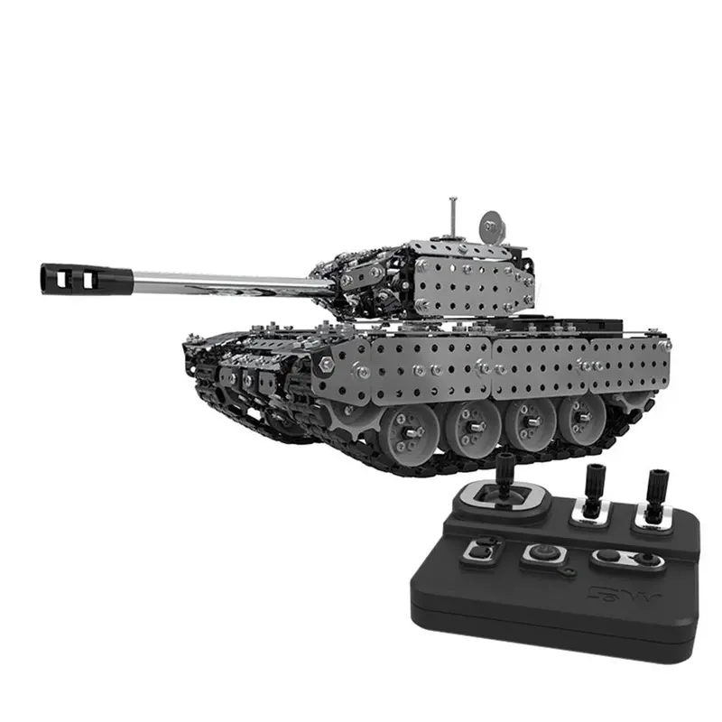 Leadingstar Stainless Steel Assembly Remote Control Tank 952Pcs Wireless Remote Control Military Model Toy 1