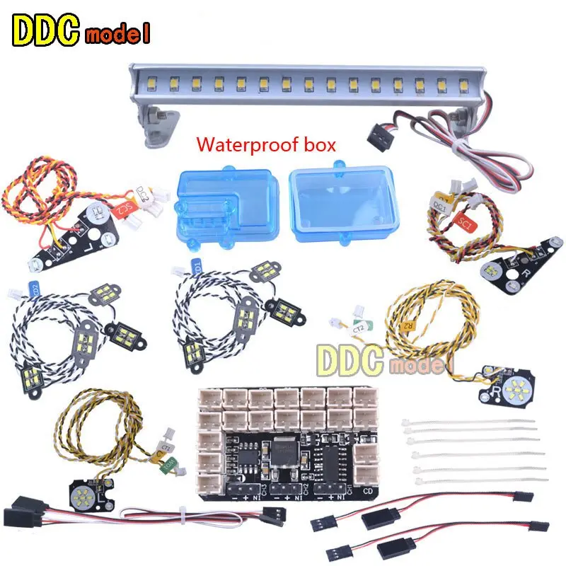 Led Front Rear Lights + Ic Lamp Group Headlight Kit For Rc Crawler Trx4 Rc Car Parts Diy Replacement Repair Accessories 1