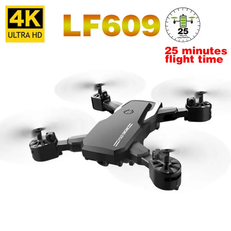 Lf609 Drone 4K With Hd Camera Wifi 1080P Dual Camera Follow Me Quadcopter Fpv Professional Drone Long Battery Life Toy For Kids 1