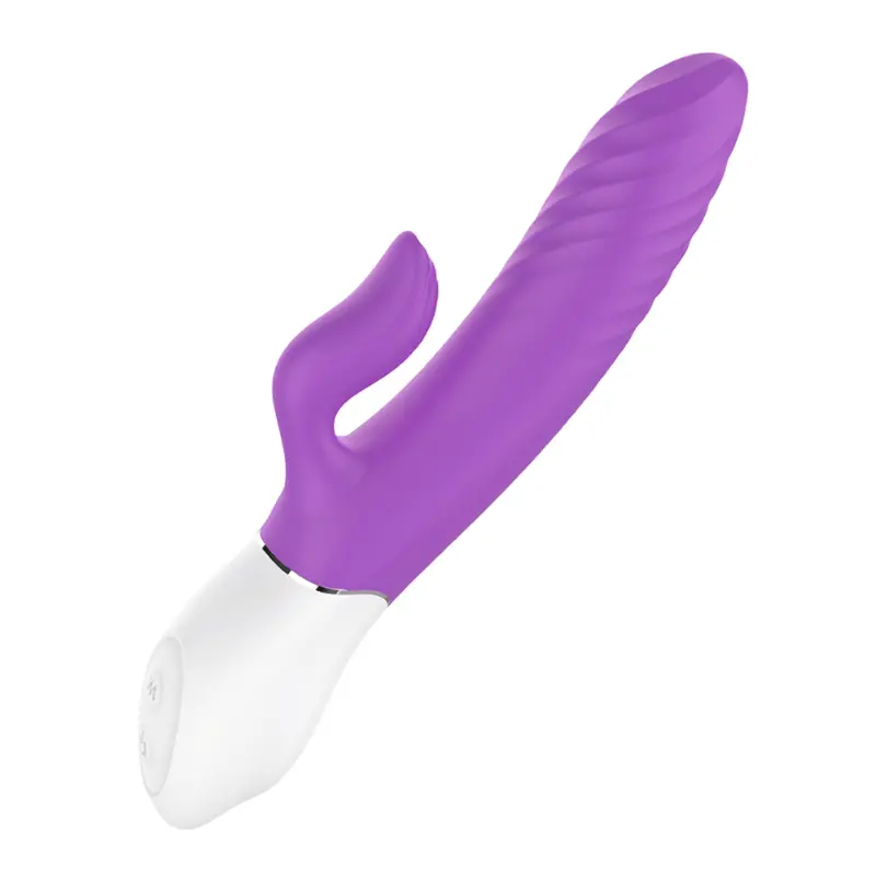 Lighter Thrusting Rabbit Vibrator - Purple. 1