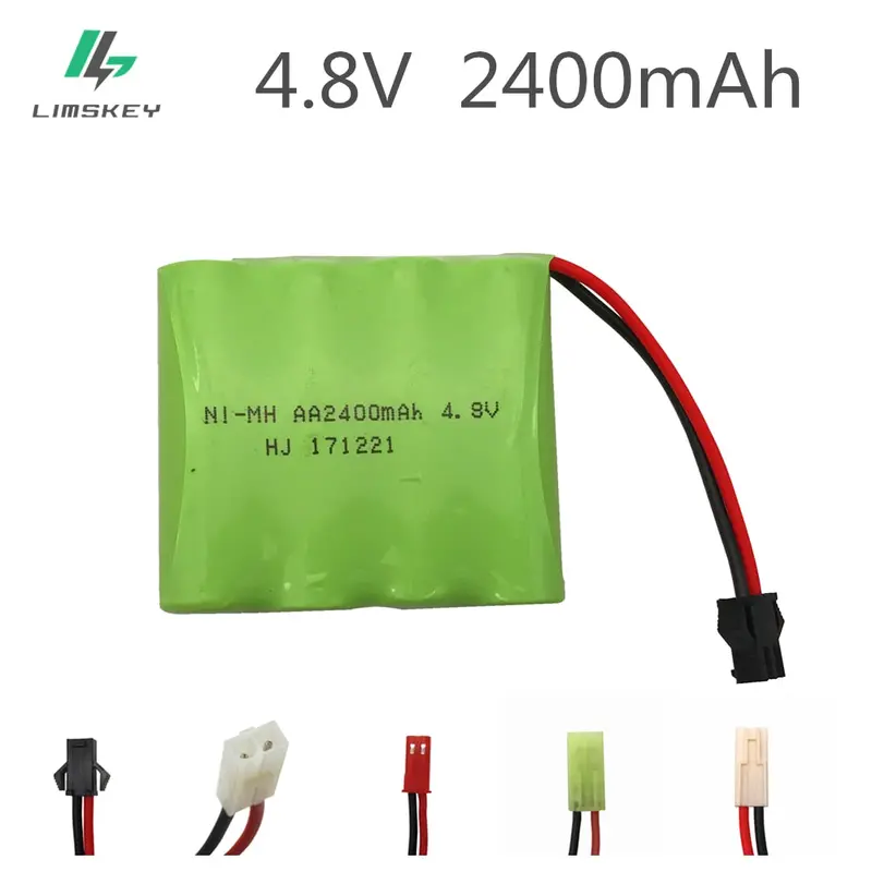 Limskey 4.8V 2400Mah Ni-Mh Battery Group Rc Toy Electric Lighting Lighting Security Facilities Aa 4.8 V 2400 Battery For Rc Toys 1