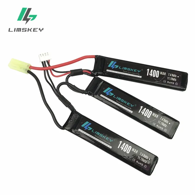 Limskey Power Polymer Lipo Battery 11.1V 1400Mah 25C 3S Tamiya/T/Xt60 Plug For Mini Airsoft Guns Battery Rc Model Bateria 1