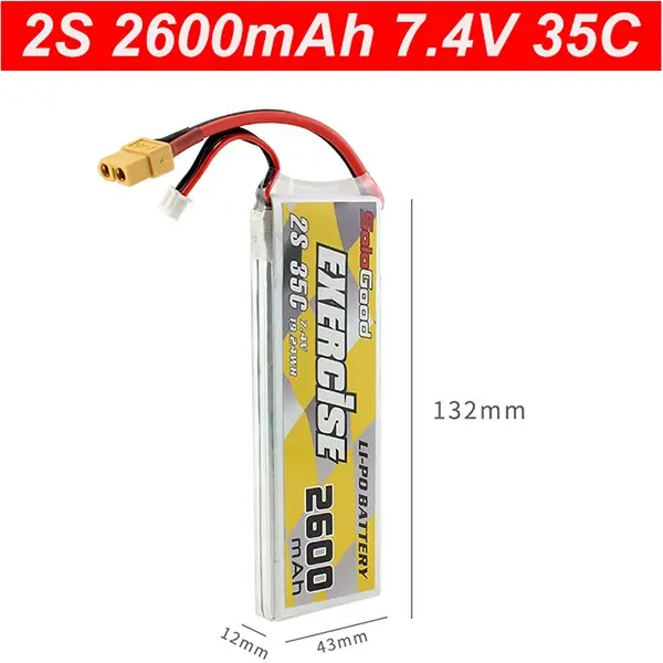 Lipo 2S Battery 7.4V 1200Mah 1500Mah 1800Mah 2200Mah 25C 2600Mah 3000Mah 4200Mah 5200Mah 35C Lipo Battery With Xt60 Plug 5