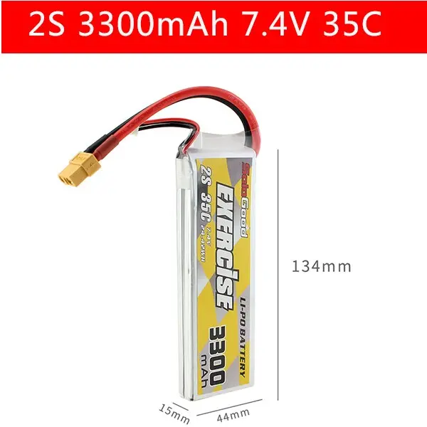 Lipo 2S Battery 7.4V 1200Mah 1500Mah 1800Mah 2200Mah 25C 2600Mah 3000Mah 4200Mah 5200Mah 35C Lipo Battery With Xt60 Plug 6