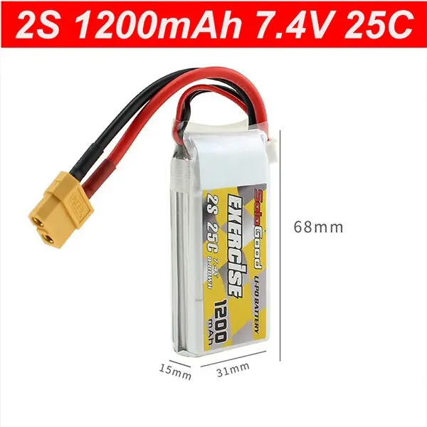 Lipo 2S Battery 7.4V 1200Mah 1500Mah 1800Mah 2200Mah 25C 2600Mah 3000Mah 4200Mah 5200Mah 35C Lipo Battery With Xt60 Plug 7
