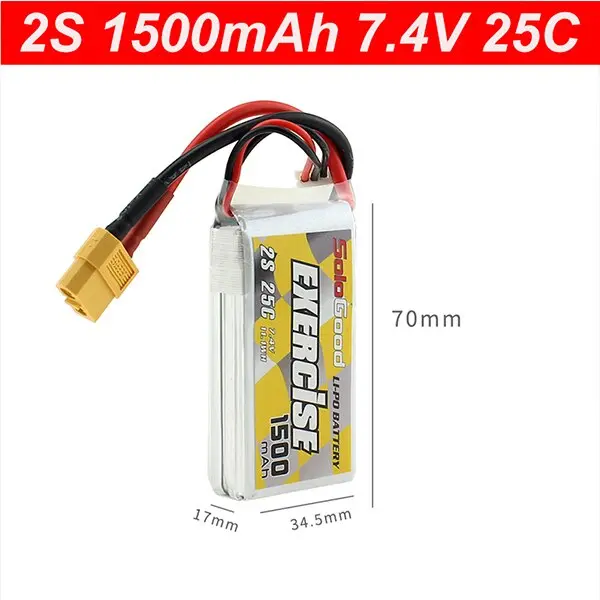 Lipo 2S Battery 7.4V 1200Mah 1500Mah 1800Mah 2200Mah 25C 2600Mah 3000Mah 4200Mah 5200Mah 35C Lipo Battery With Xt60 Plug 8