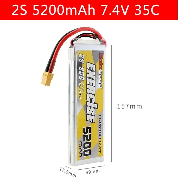 Lipo 2S Battery 7.4V 1200Mah 1500Mah 1800Mah 2200Mah 25C 2600Mah 3000Mah 4200Mah 5200Mah 35C Lipo Battery With Xt60 Plug 8