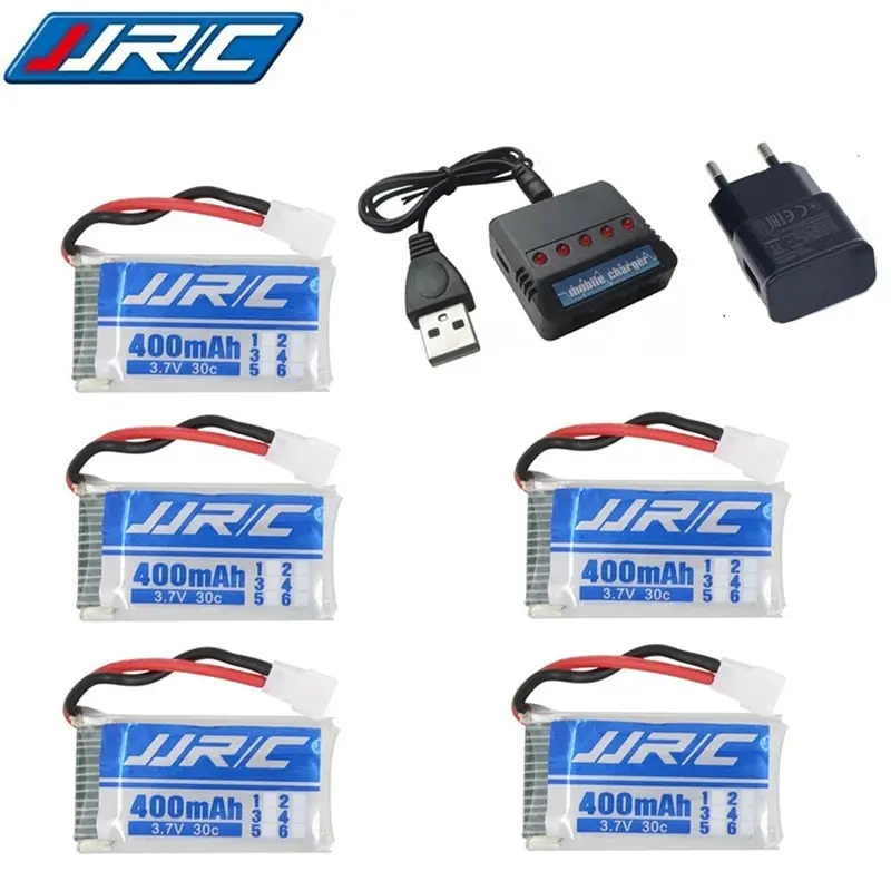 Lipo Battery 3.7V 400Mah 30C For Jjrc H31 / Jjrc H43hw Drone Li-Battery Jjrc H31 Lipo Battery + ( 5In1 ) Cable Charger 3/4/5Pcs 1