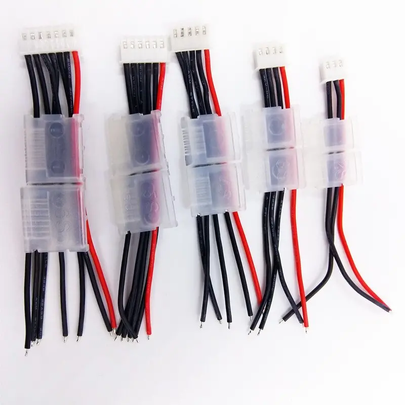 Lipo Battery Balance Cable Wire W Lock 2S 3S 4S 5S 6S Imax B6 Connector 100Mm 22Awg Diameter 0.08 Up To 200 Degree Super Soft 1