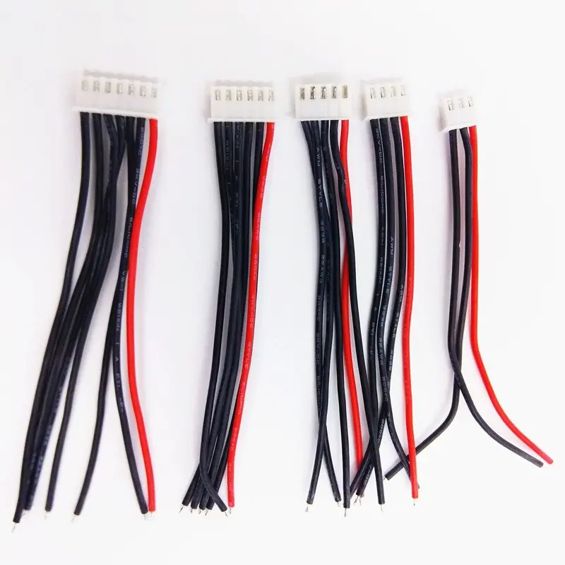 Lipo Battery Balance Cable Wire W Lock 2S 3S 4S 5S 6S Imax B6 Connector 100Mm 22Awg Diameter 0.08 Up To 200 Degree Super Soft 4