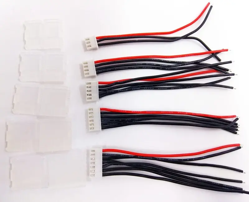 Lipo Battery Balance Cable Wire W Lock 2S 3S 4S 5S 6S Imax B6 Connector 100Mm 22Awg Diameter 0.08 Up To 200 Degree Super Soft 5