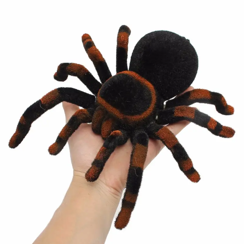 Lomalson 4 Channel Rc Spider Eyes Shine Halloween Simulation Spider Rc Tricky Scary Toy Prank Gift Model 1