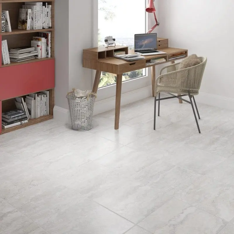 London Gray Ceramic Floor And Wall Tile 18" X 18" 1