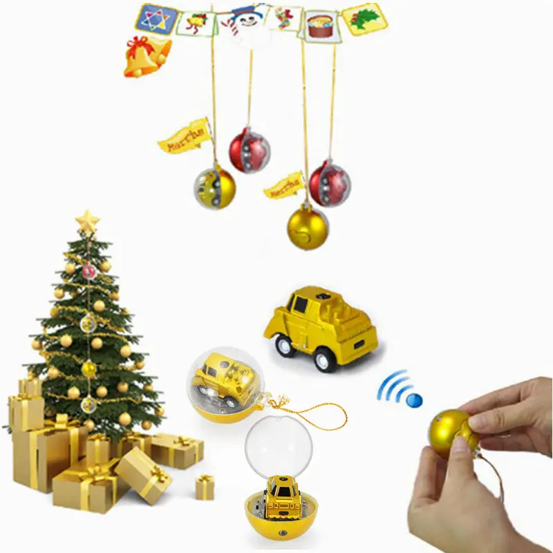 Longsun 1/128 Cc-301 Christmas Ball Shape Mini Rc Car Toy Gift Decor 1