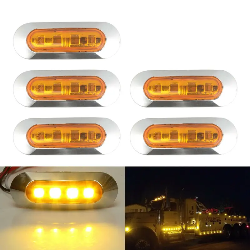 Luces Led Ovaladas Para Trailer Pickup Suv 1