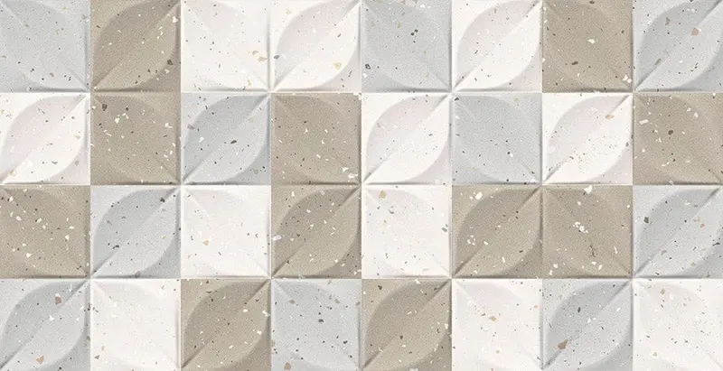 Luxor Terrazzo Ceramic Wall Tile 15" X 30" 1