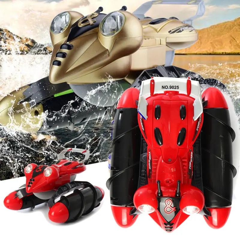 Lx 1/14 9025 2.4G 4Wd Rc Car Amphibious Stuntwith Light All-Terrain Off-Road Waterproof Truck Toys 1