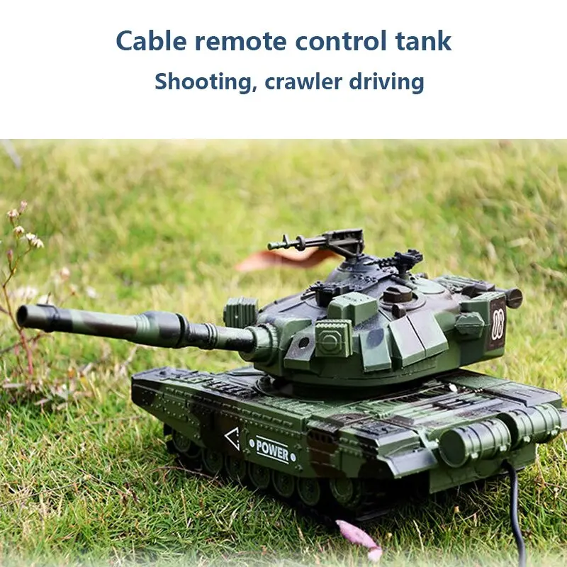 M1a1 Wired Remote Control Tank And Parent-Child Can Launch Children's Off-Road Toy Crawler Boy Car Gift 1