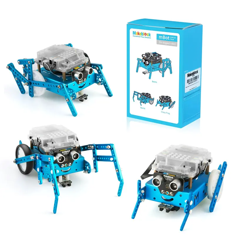 Makeblock Six-Legged Robot Add-On Pack Designed For Mbot, 3-In-1 Robot Add-On Pack, 3+ Shapes 1