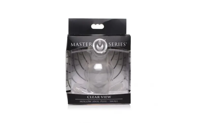 Master Series Clear View Hollow Anal Plug Small. 1