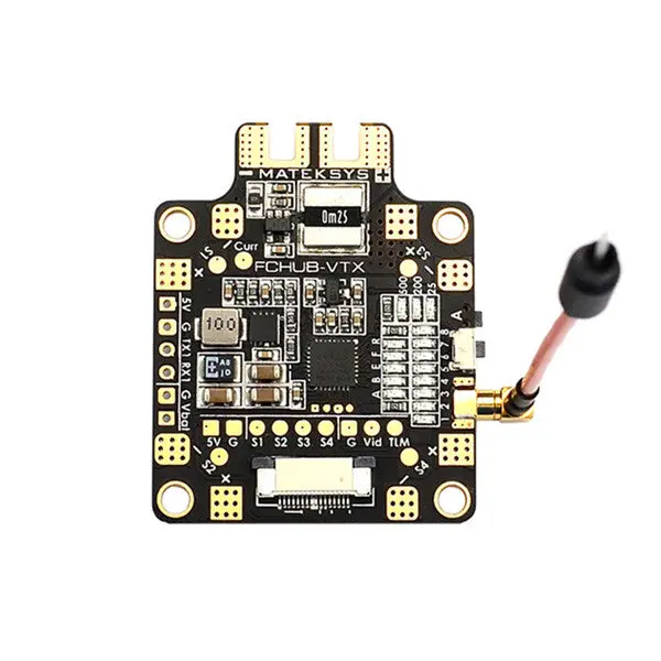 Matek Systems Fchub-Vtx 6~27V Pdb 5V/1A Bec W/ 5.8G 40Ch 25/200/500Mw Switchable Rc Drone Video Transmitter 1