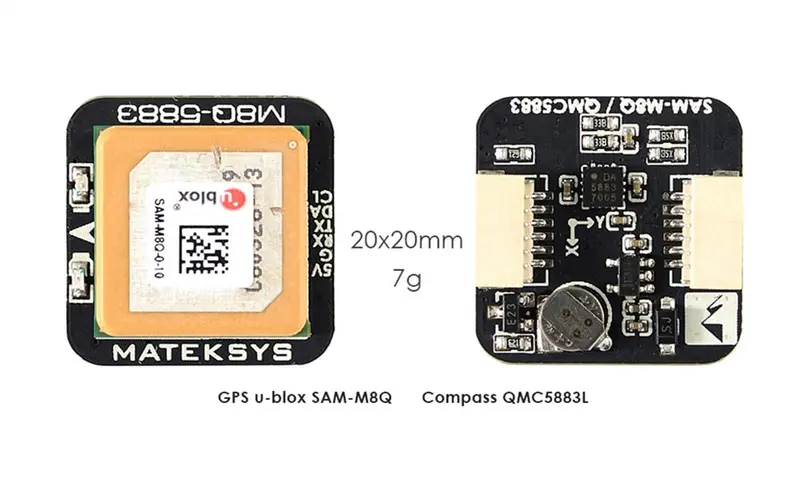 Matek Systems M8q-5883 Ublox Sam-M8q Gps & Qmc5883l Compass Module For Rc Multirotor Fpv Racing Drone Long Range 1