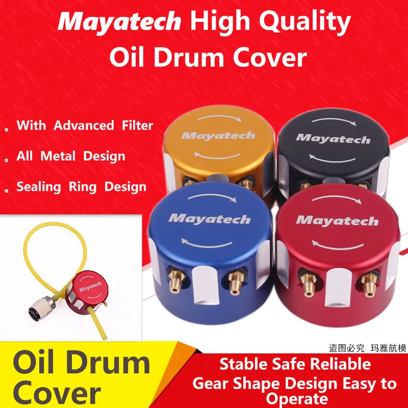 Mayatech Cnc Aluminum Alloy Oilcan Cover Gasoline Tank Box Lid Oil Drum Cap Shell Top Adapter Filter For Rc Aircraft Fixed Wing 1