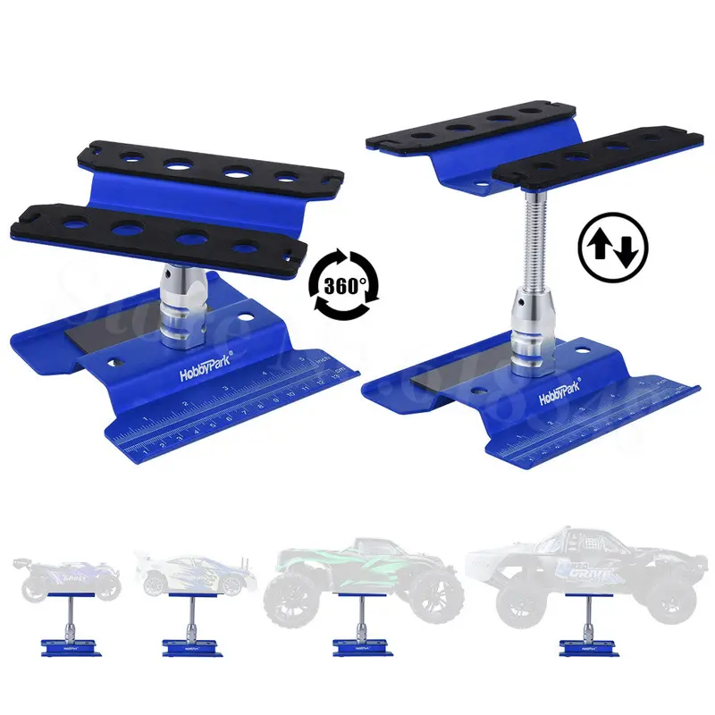 Metal Aluminum Rc Car Workstation Work Stand Repair 360 Degree Rotation For 1/8 1/10 1/12 1/16 Scale Model 1