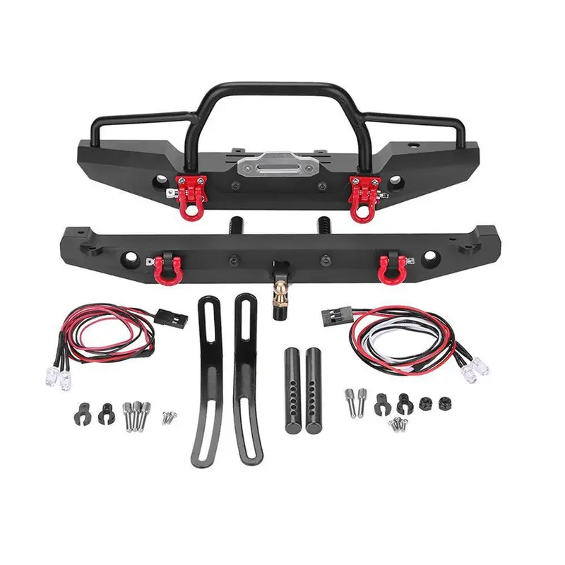 Metal Front Rear Bumper Protector Part For 1/10 Rc Crawler Car Traxxas Trx-4 Scx10ii 90046 1