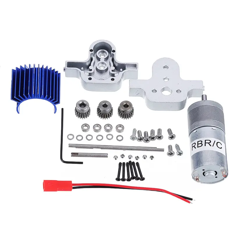 Metal Transfer Case Box+370 Motor Set For Wpl B16 B24 B36 C24 Jjrc Q65 1/16 Rc Car Parts 1