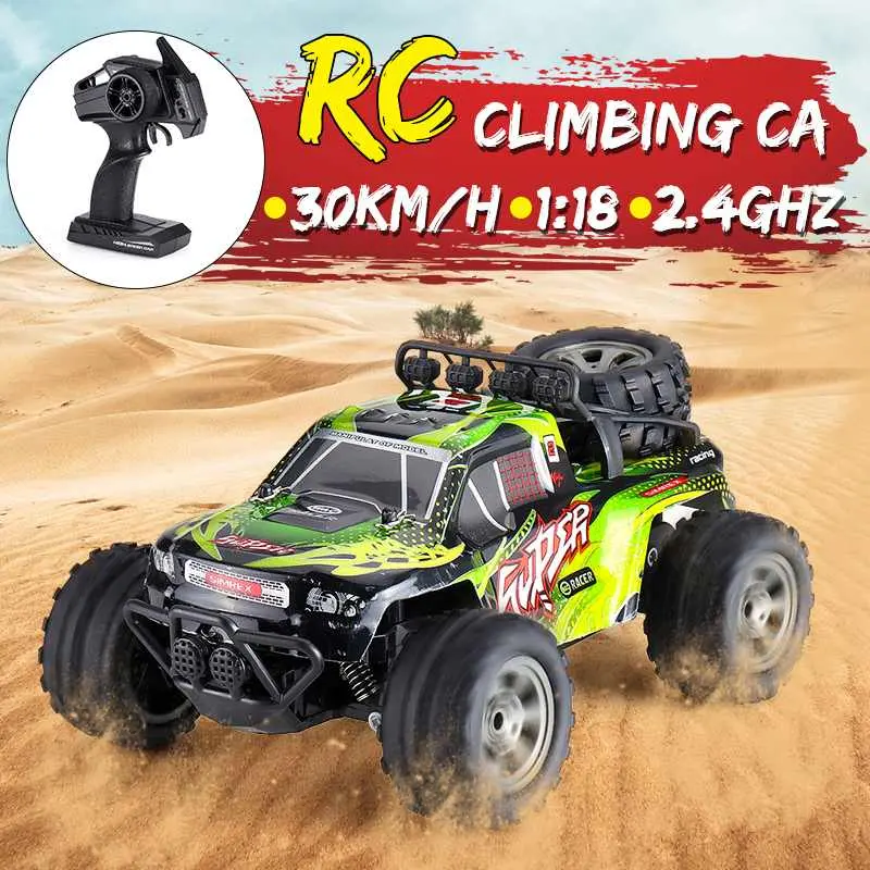 Mgrc Mini Rc Car 1/18 2.4G 4Ch 2Wd High Speed 15Km/H Brush Crawler Remote Controller Car Children's Toys Multiple Colour 1
