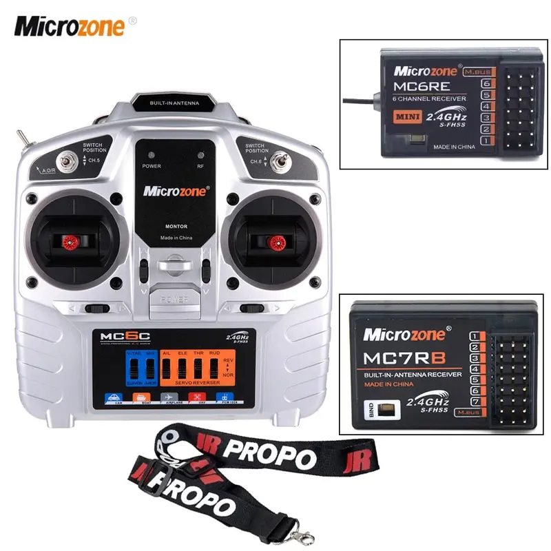 Microzone Mc6c Remote Control With Mini Mc6re/Mc7rb 2.4G Receiver For Su27 Fixed Wing Aircraft Rc Drone 1
