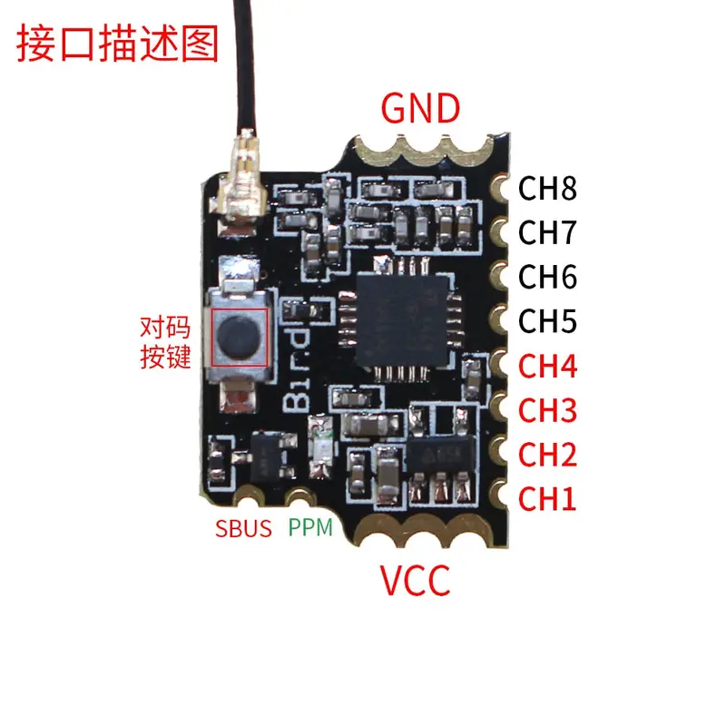 Mini 2.4G 8Ch D8 Compatible Receiver With Pwm Ppm Sbus Output Compatible With X9d (Plus) Djt Dft Dht For Frsky Rc Models Toys 1