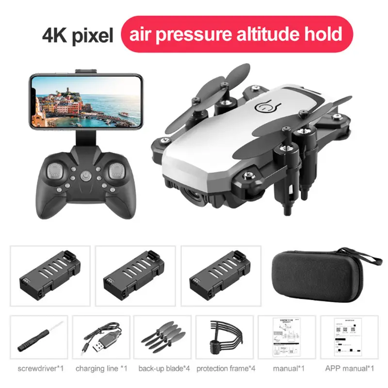 Mini Camera Rc Foldable Drone With 4K Wifi Camera Fpv Selfie Helicopter Altitude Hold Quadcopter Profesional Drones Kids Toys 15
