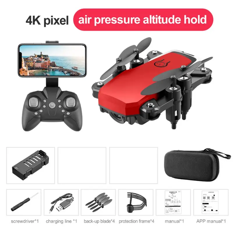 Mini Camera Rc Foldable Drone With 4K Wifi Camera Fpv Selfie Helicopter Altitude Hold Quadcopter Profesional Drones Kids Toys 16