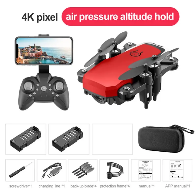 Mini Camera Rc Foldable Drone With 4K Wifi Camera Fpv Selfie Helicopter Altitude Hold Quadcopter Profesional Drones Kids Toys 17