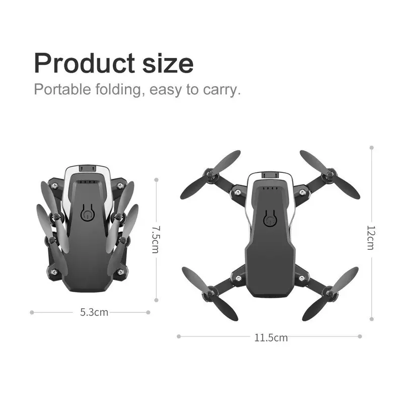 Mini Camera Rc Foldable Drone With 4K Wifi Camera Fpv Selfie Helicopter Altitude Hold Quadcopter Profesional Drones Kids Toys 3