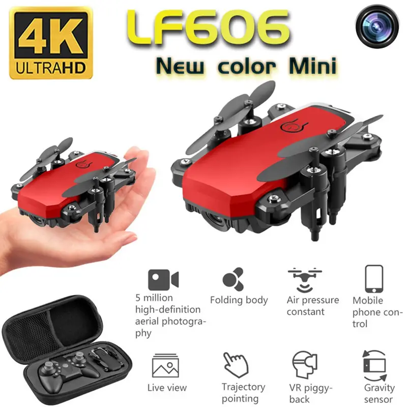 Mini Drone Lf606 4K Hd Camera Foldable Quadcopter One-Key Return Fpv Drones Follow Me Rc Helicopter Quadrocopter Kid's Toys 1