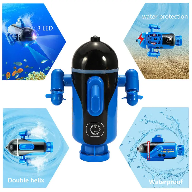 Mini Micro Radio Remote Control Rc Sub Boat Racing Submarine Explorer Toys Gift 2