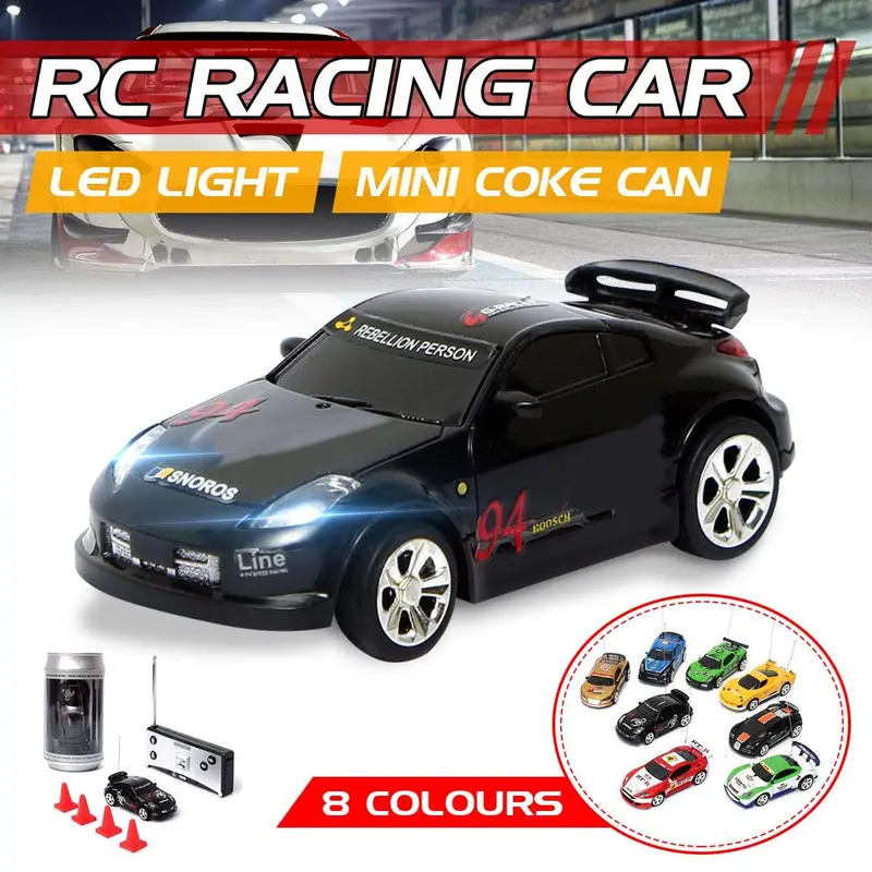 Mini Radio Remote Control Vehicle Coke Can Car Sport R/C Racer Rc Micro Racing Toys Small Porket 4 Frequency Gifts For Children 1
