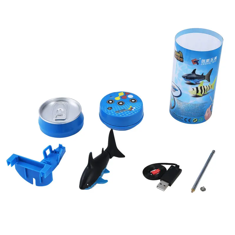Mini Rc Submarine 4 Ch Remote Small Sharks Remote Control Toy With Usb Christmas Children Kids Gift Unique Packaging 1