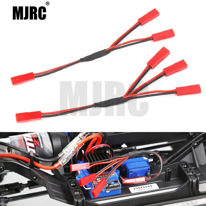 Mjrc Three In One Cable Esc Power Supply External Wiring Jst For 1/10 Rc Crawler Car Defender Traxxas Trx4 Tactical Unit Bronco 1