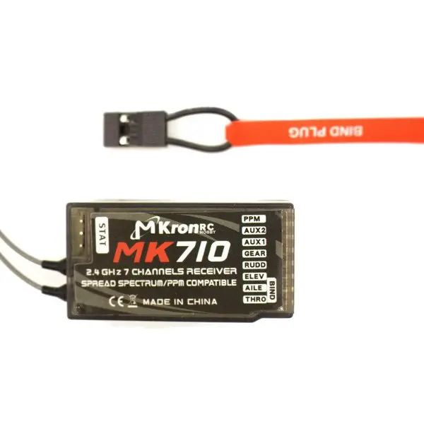 Mkron 2.4G 7Ch Mk710 Dsm2 Dsmx Compatible Receiver Support Ppm Output 1
