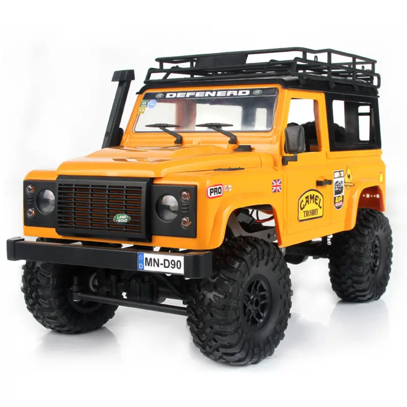 Mn90 1/12 2.4G 4Wd Rc Car W/ Front Led Light 2 Body Shell Roof Rack Crawler Monster Truck Rtr Toy 1
