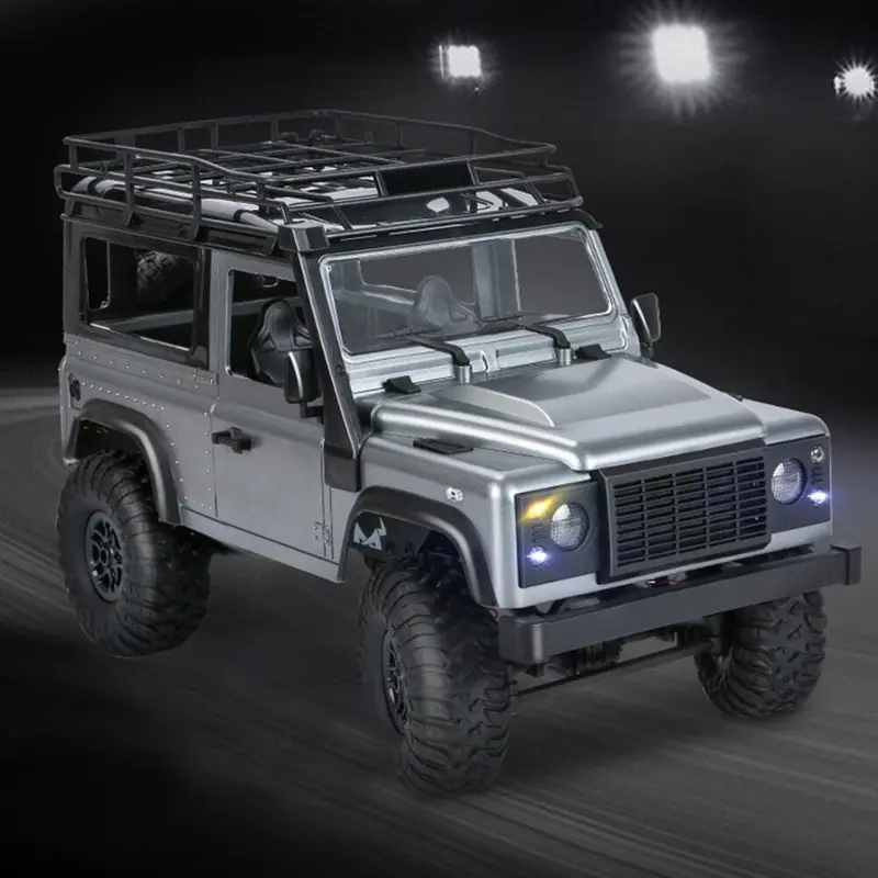 Mn99s Led Lights Wear Resistance Rc Car Diy Boys 2.4Ghz 1/12 Kids Off Road Toy Crawler Rechargeable Battery Vehicle 4Wd Gift 1