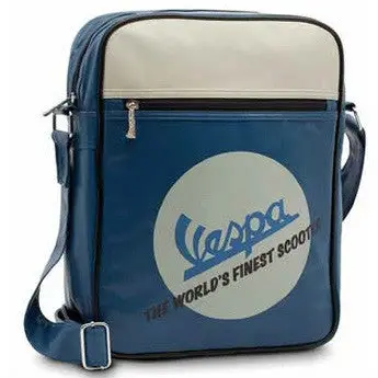 Mochila Vespa Azul Con Blanco Y Negro 1