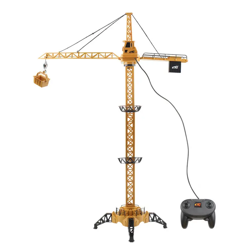 Mofun 8054E 128Cm 2.4G 4Ch Diy Rc Hanging Tower Crane Engineering Vehicle With Led Light 1