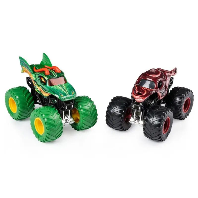 Monster Jam Crazy Monster Truck Children's Toy Race Car Boy Alloy Car Static Model 2-Pack 1